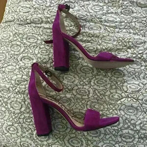 Sam Edelman Yaro ankle strap fuschia heels